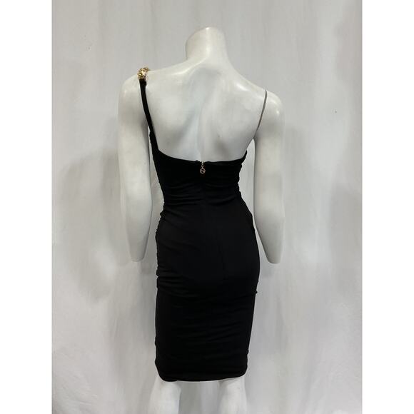 Nookie 'Alyssa' Black Chain Midi Dress Size M - Picture 3 of 5